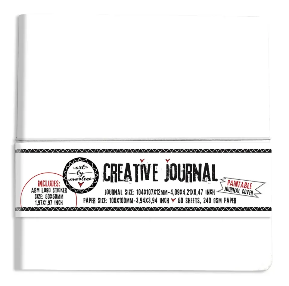 Art by Marlene Essentials Creative Journal weiß bemalbar klein