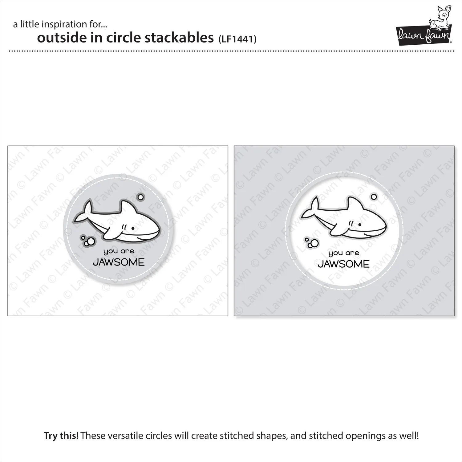 Lawn Fawn Outside In Stitched Circle Stanzen 4er Set