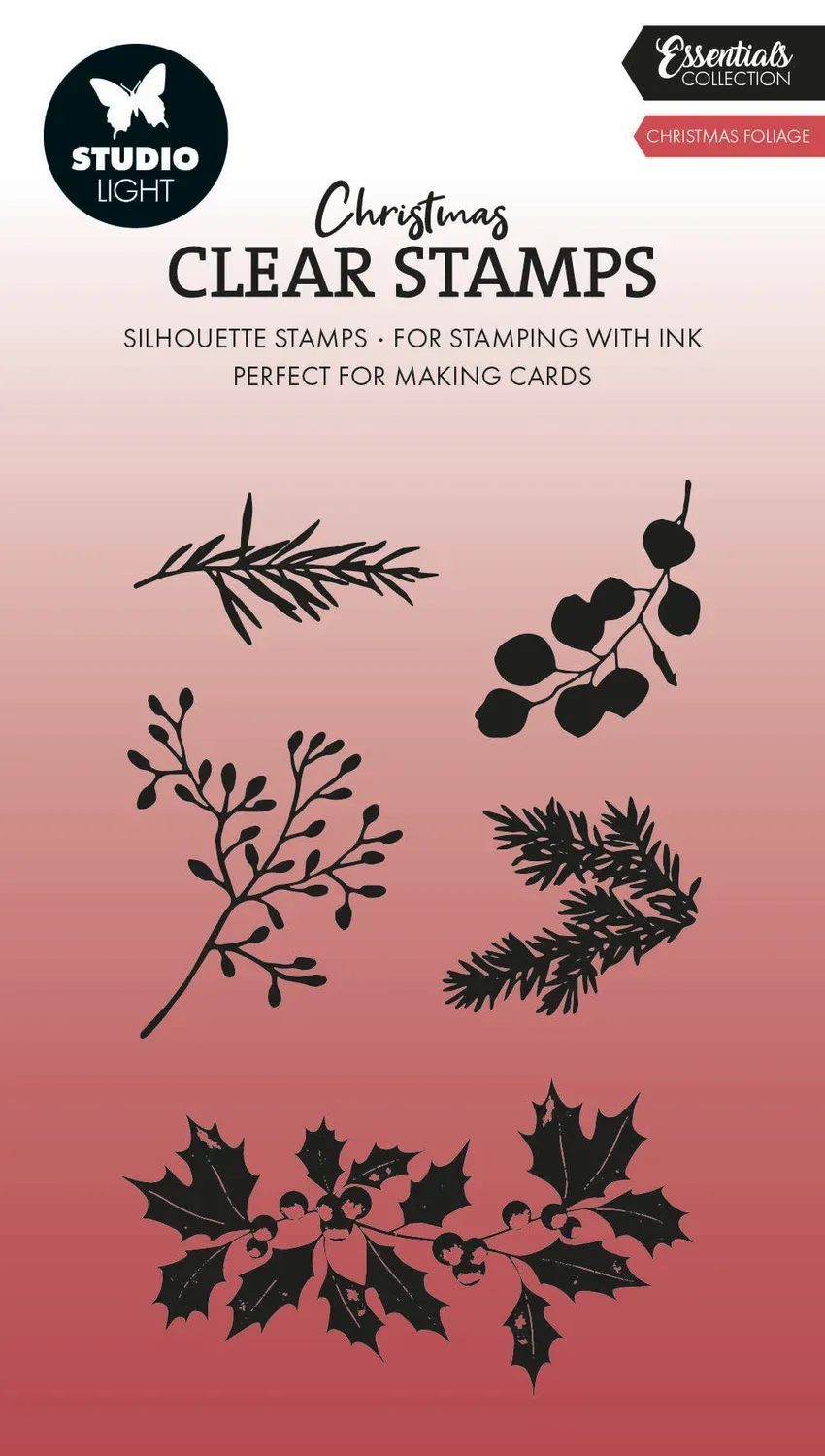 StudioLight Essentials Clear Stempel Christmas Foliage Weihnachten