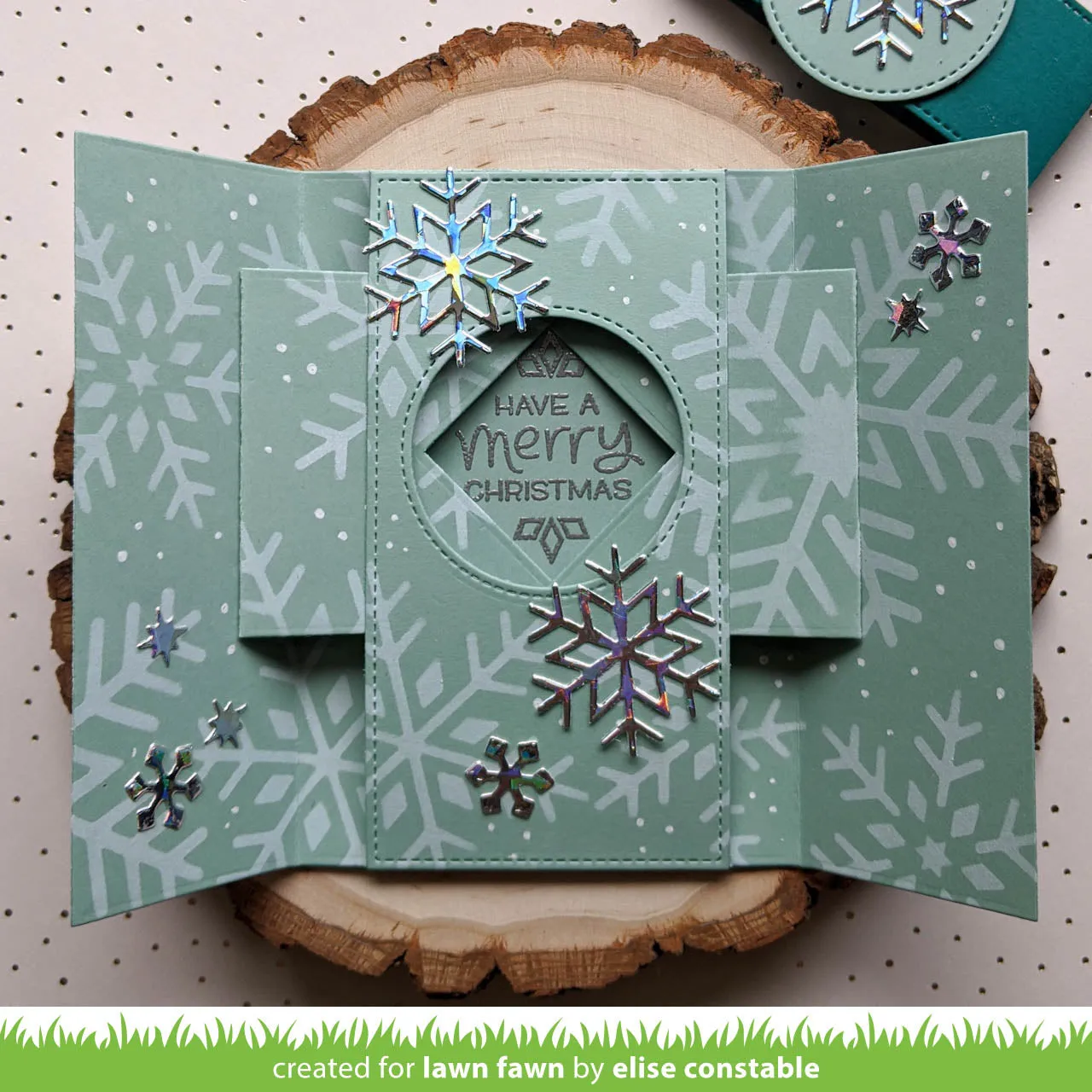 Lawn Fawn Snowflake Trio Stencil Schablone 3 Schneeflocken