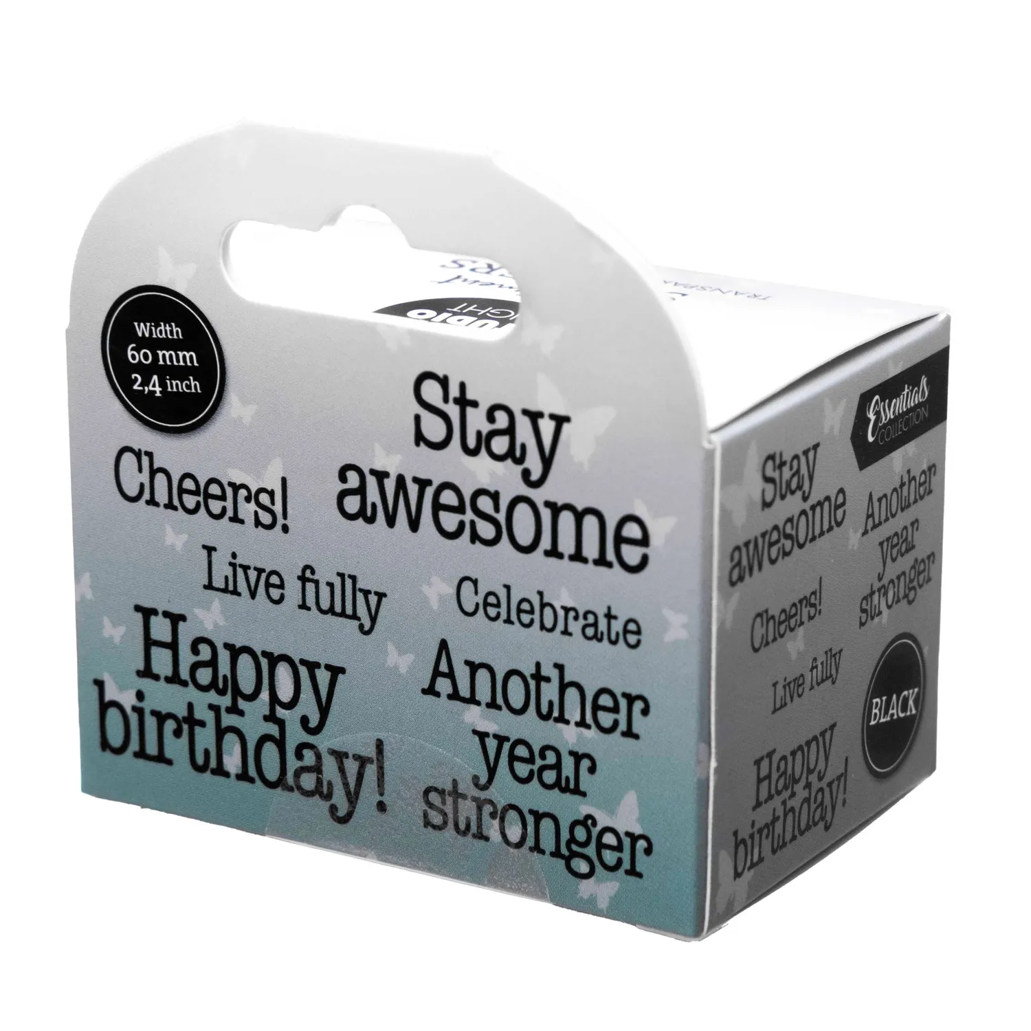 Studio Light Essentials Stickers Schwarz Another Year Stronger 5 m