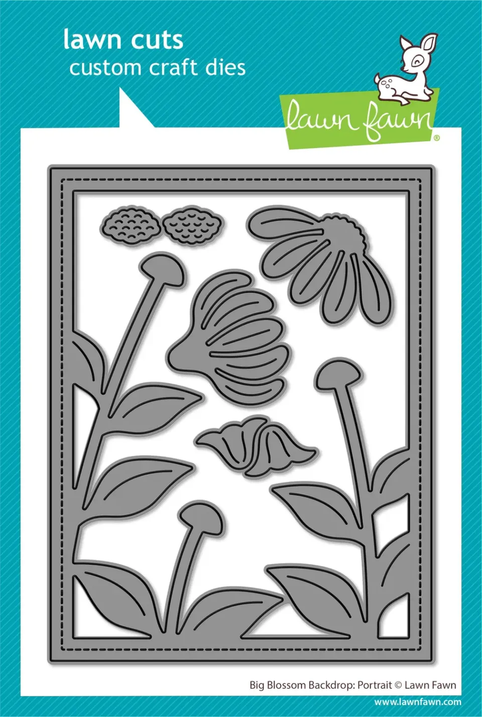 Lawn Fawn Big Blossom Backdrop Portrait LF4051 Stanzen Blumen