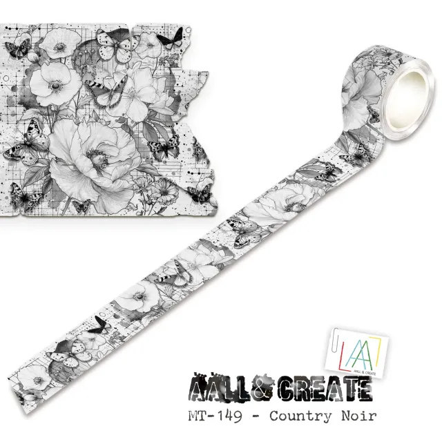 AALL and Create MT-149 Country Noir Washi Tape 25mm 10m