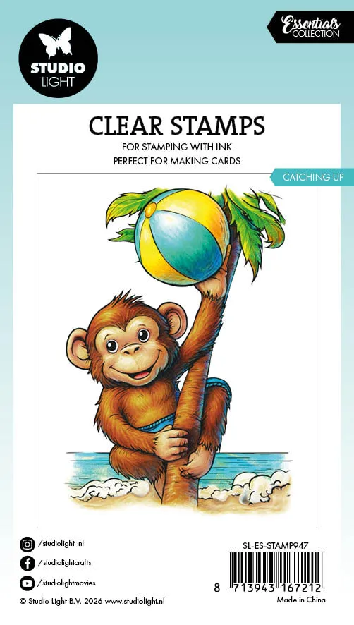 Studio Light Essentials Clear Stamps Catching up Monkey Affe