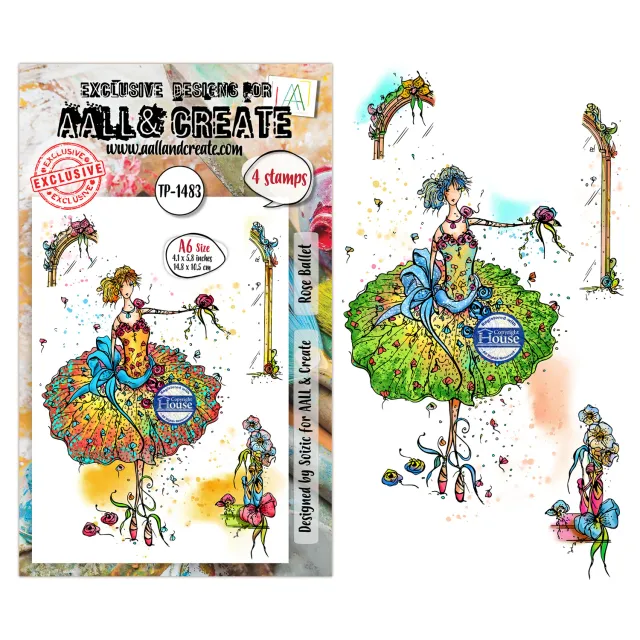 AALL and Create TP-1483 Rose Ballet Stempelset A6 klar