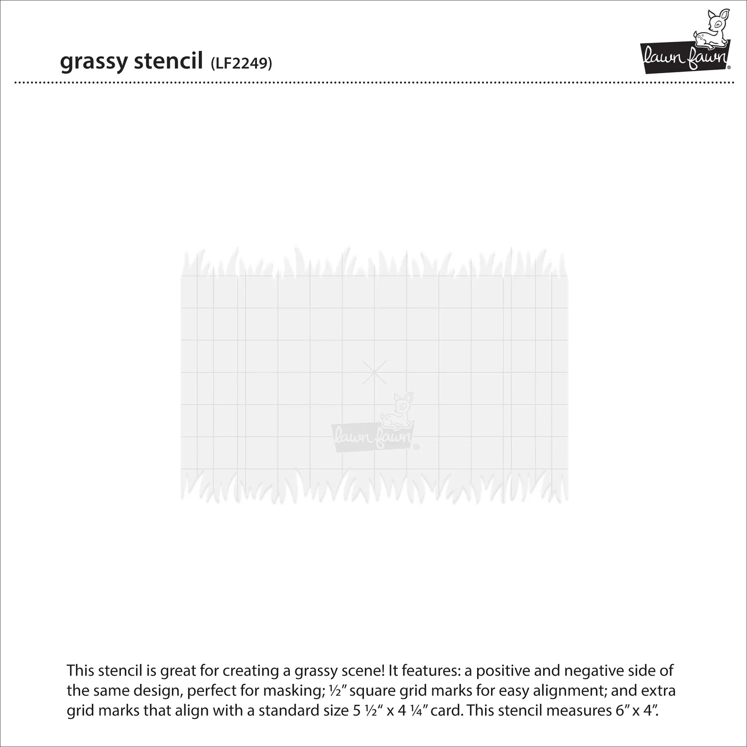 Lawn Fawn Grassy Schablone Gras 15x10cm