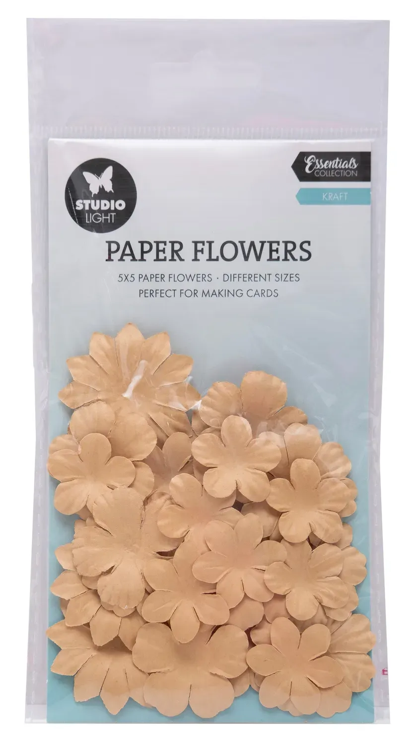 StudioLight Essentials Papierblumen Kraft 25 Stück