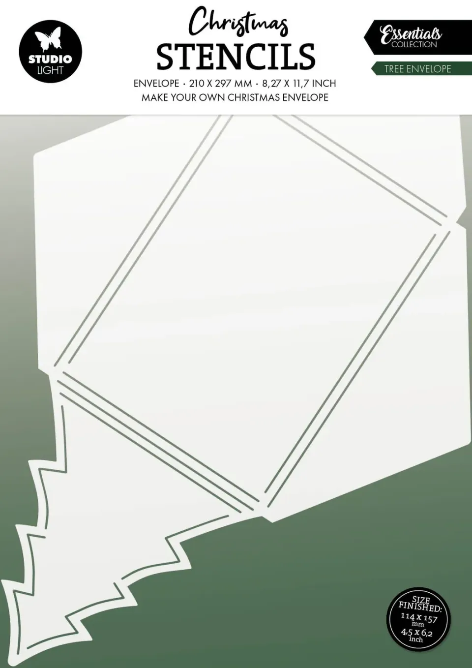 StudioLight Essentials Tree envelope Stencil 148x210 mm