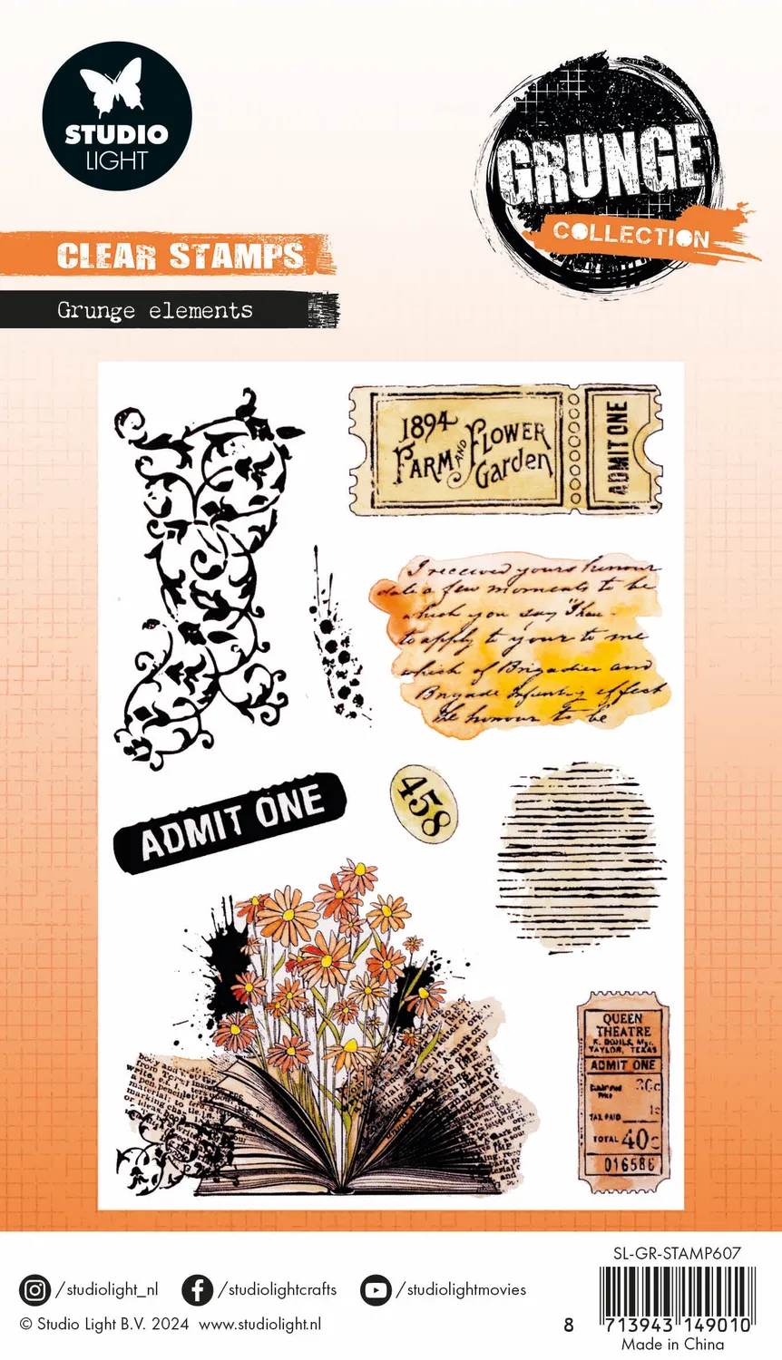 Studio Light Grunge Collection Grunge Elements Clear Stamp