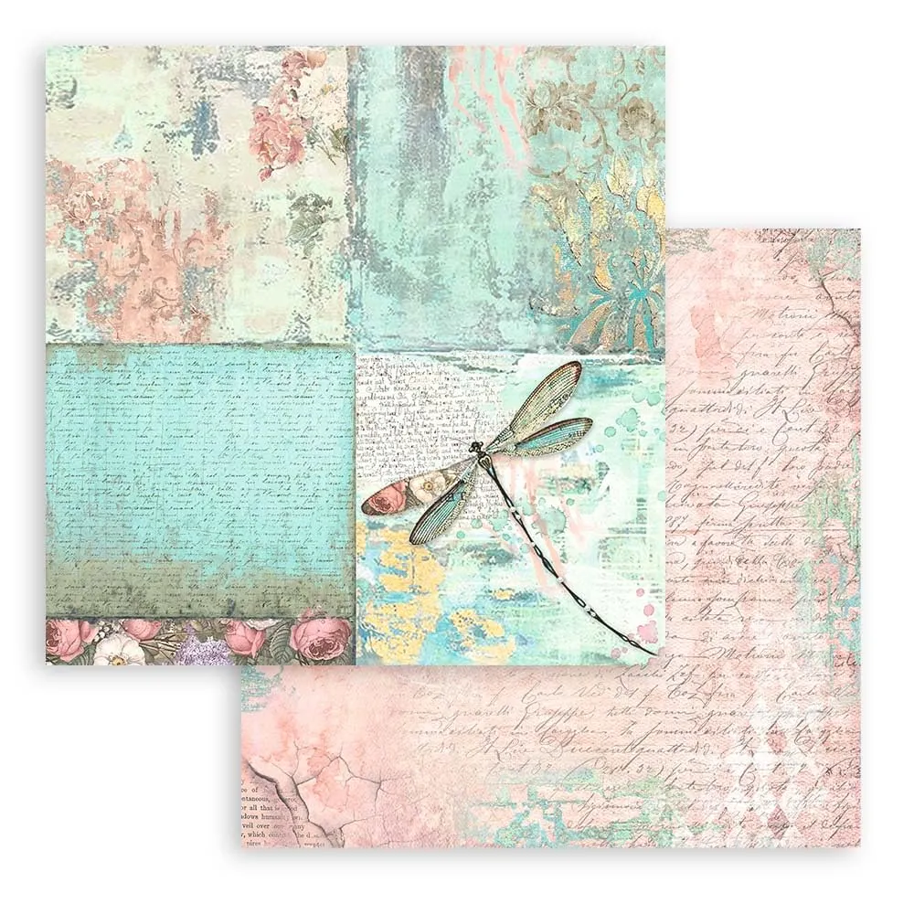 Stamperia Shabby Rose Scrapbook Papier Block 30,5x30,5cm säurefrei
