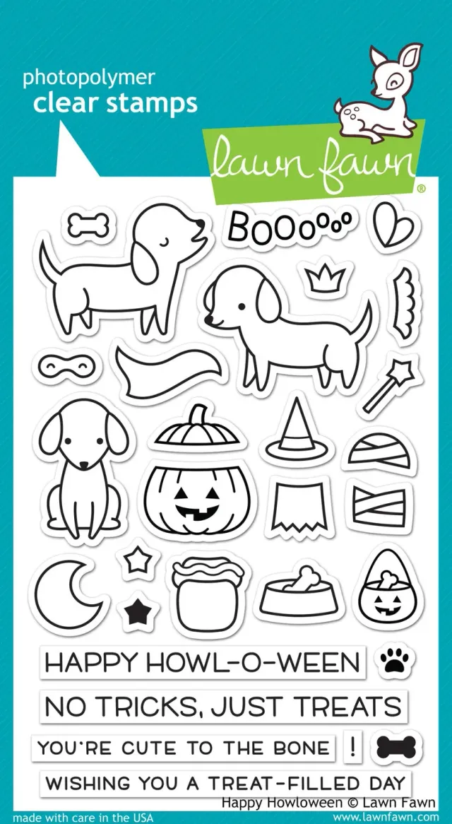 Lawn Fawn Happy Howloween LF1206 Stempel Hunde Halloween