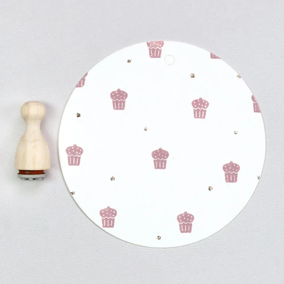 Perlenfischer Stempel Muffin Mini Holz 8x6 mm