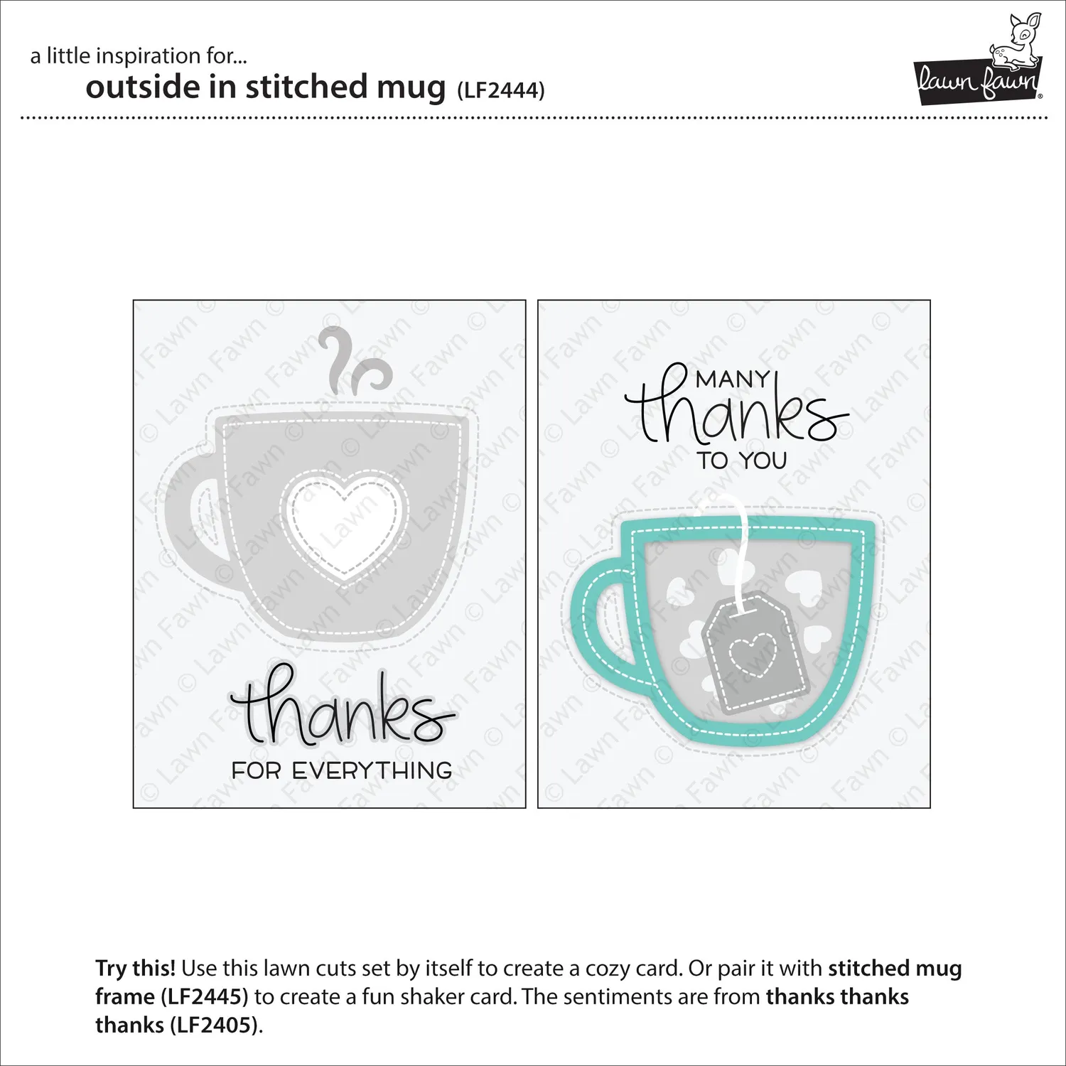 Lawn Fawn Lawn Cuts Outside In Stitched Mug LF2444 Stanze