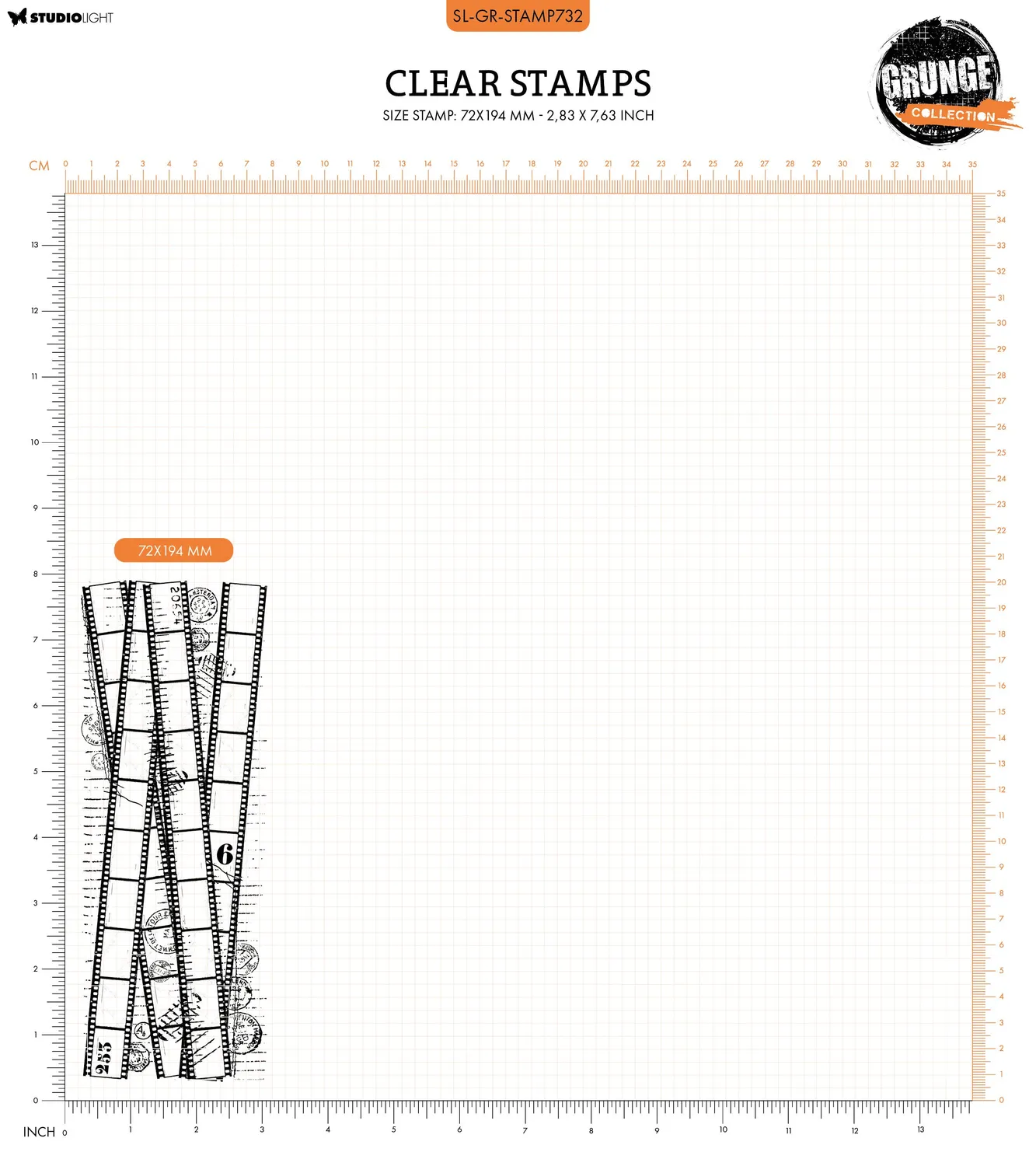 StudioLight Grunge Fotofilm Clear Stamp Vintage