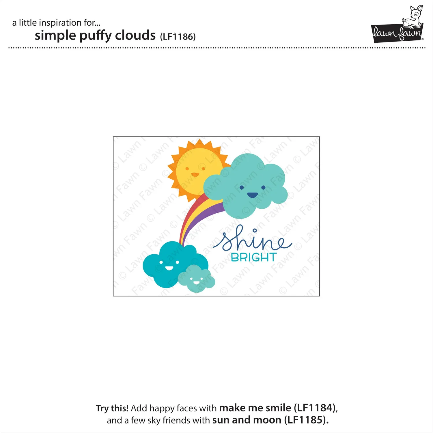 Lawn Fawn Simple Puffy Clouds Stanzen 3-teilig Wolken