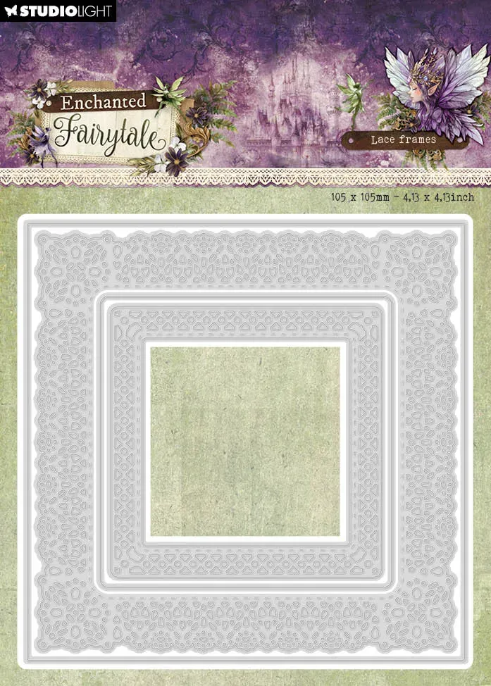 StudioLight Enchanted Fairytale Stanzschablone Lace Frames Square