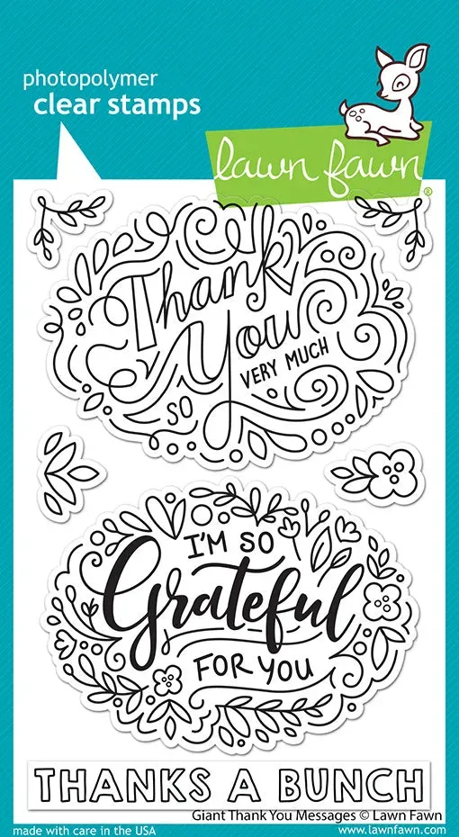 Lawn Fawn Giant Thank You Messages Stempelset englisch