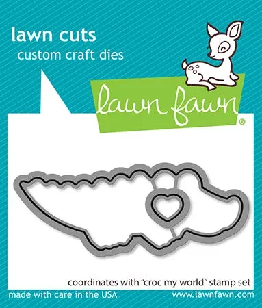 Lawn Fawn Croc My World Lawn Cuts Krokodil-Stanzschablonen