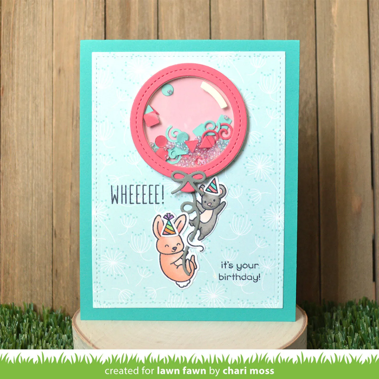 Lawn Fawn Stitched Balloon Frames Stanzen Ballon Shaker