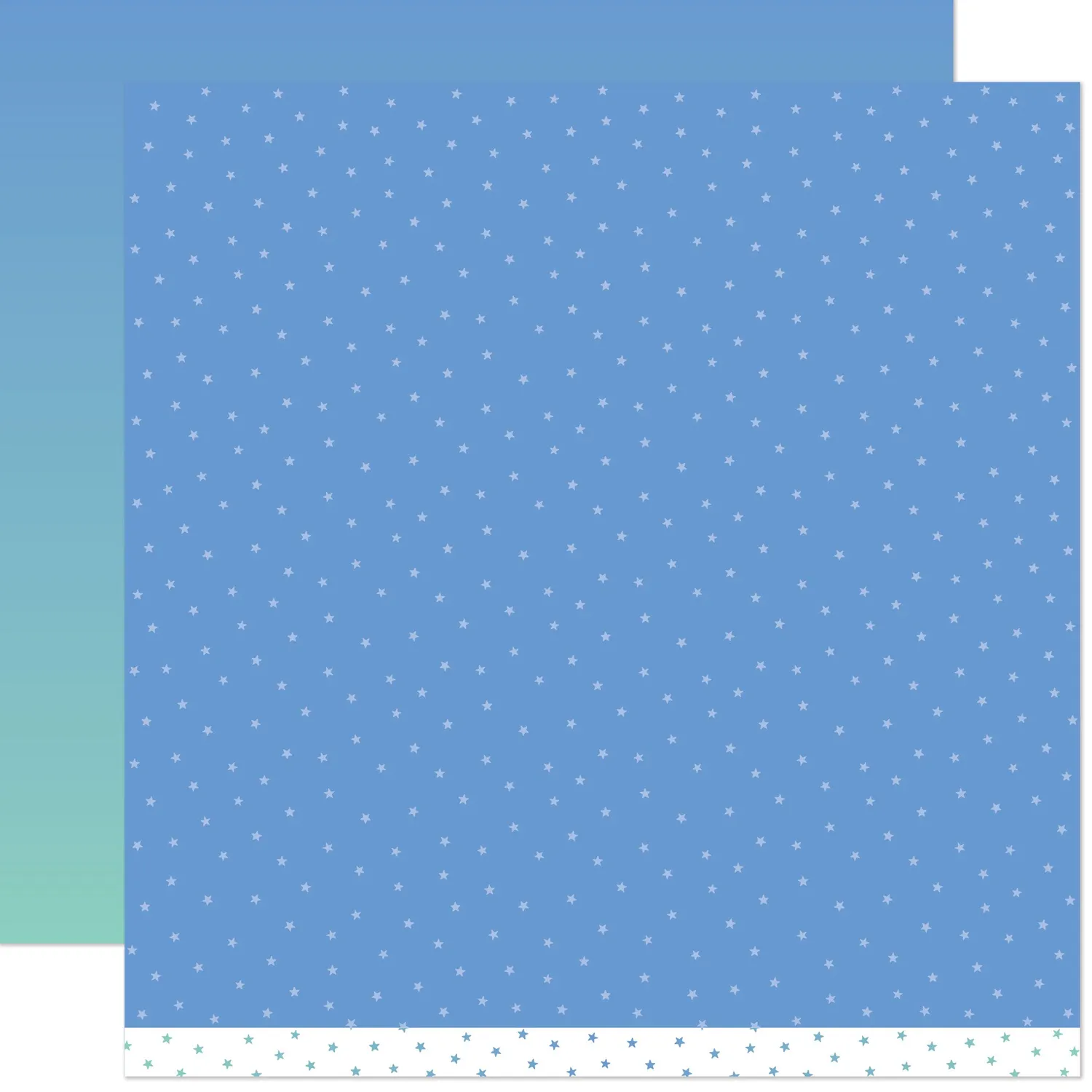 Lawn Fawn Gleeful Gradients Midday Skies Designpapier blau