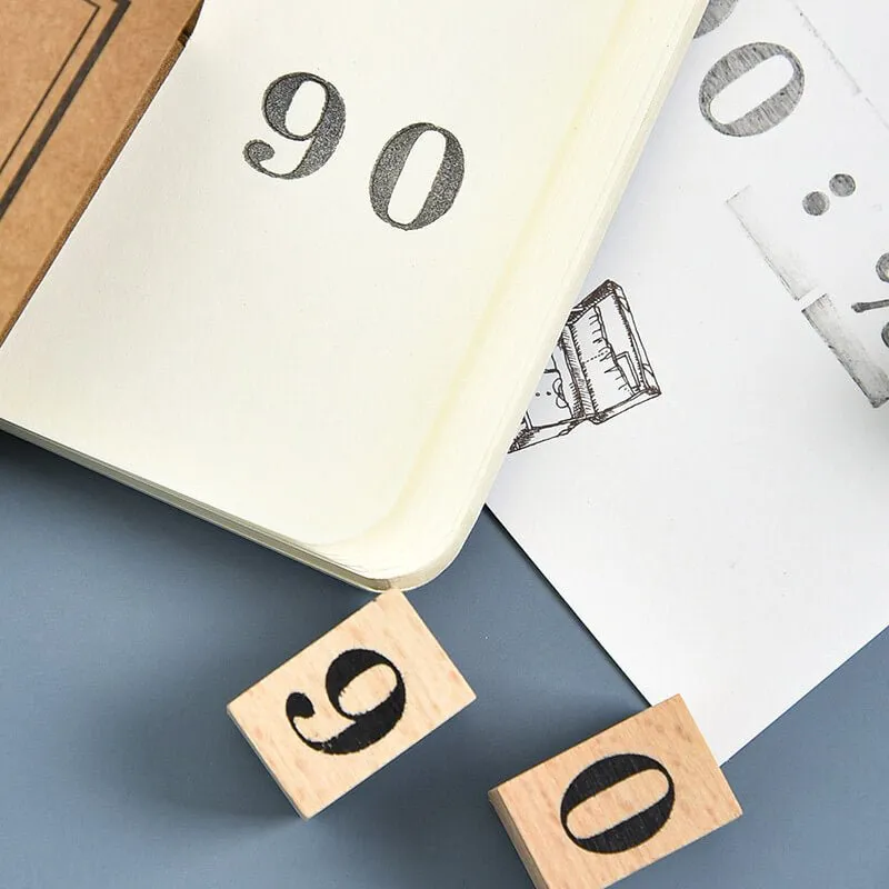Ieebee Week and Month Stempel Holz 8 Stück Week Daten