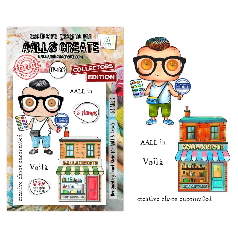 AALL and Create TP-1302 Lil Abs 2 A7 Stempelset 20 Figuren