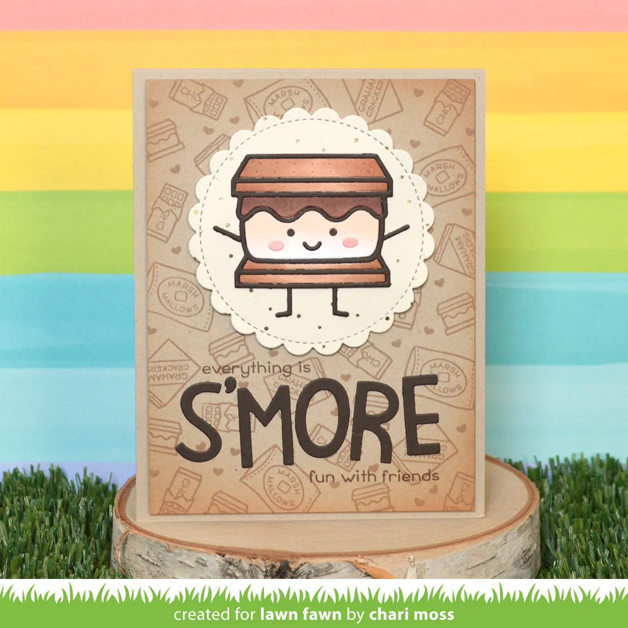 Lawn Fawn Smiley S'more LF2609 Stanzschablonen Set