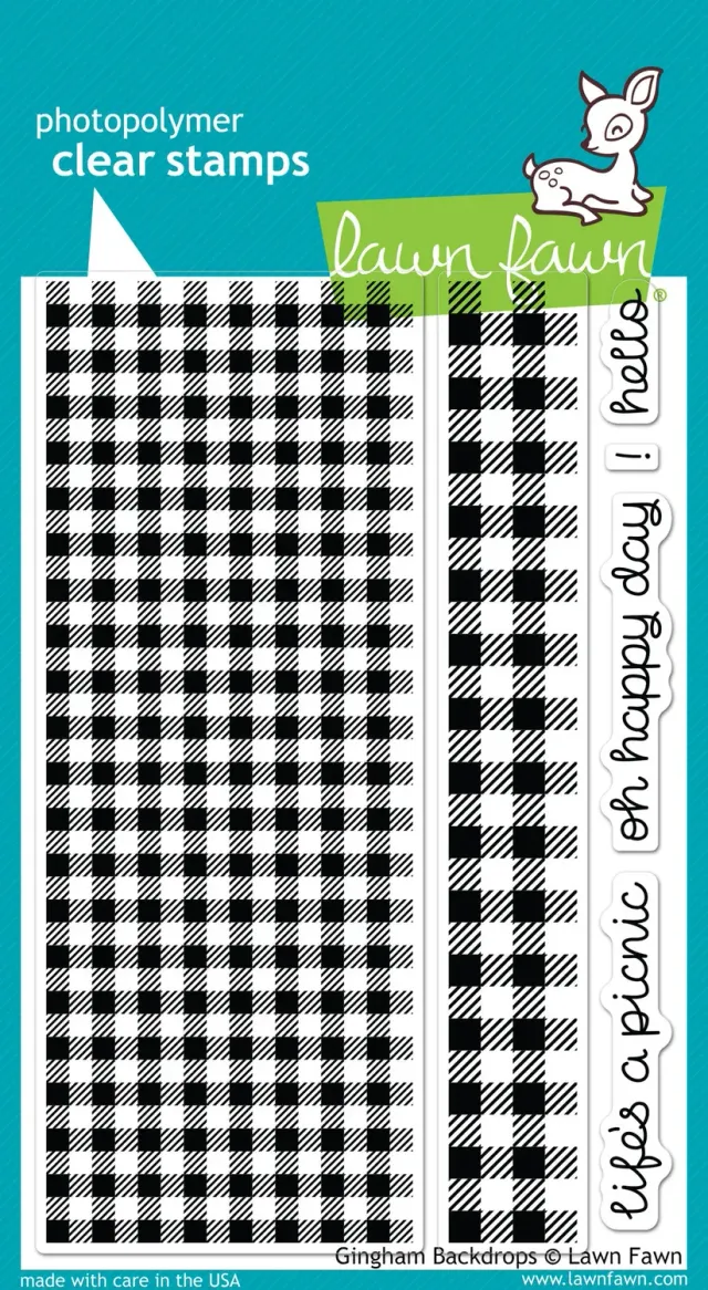 Lawn Fawn Gingham Backdrops Stempelset Kariert