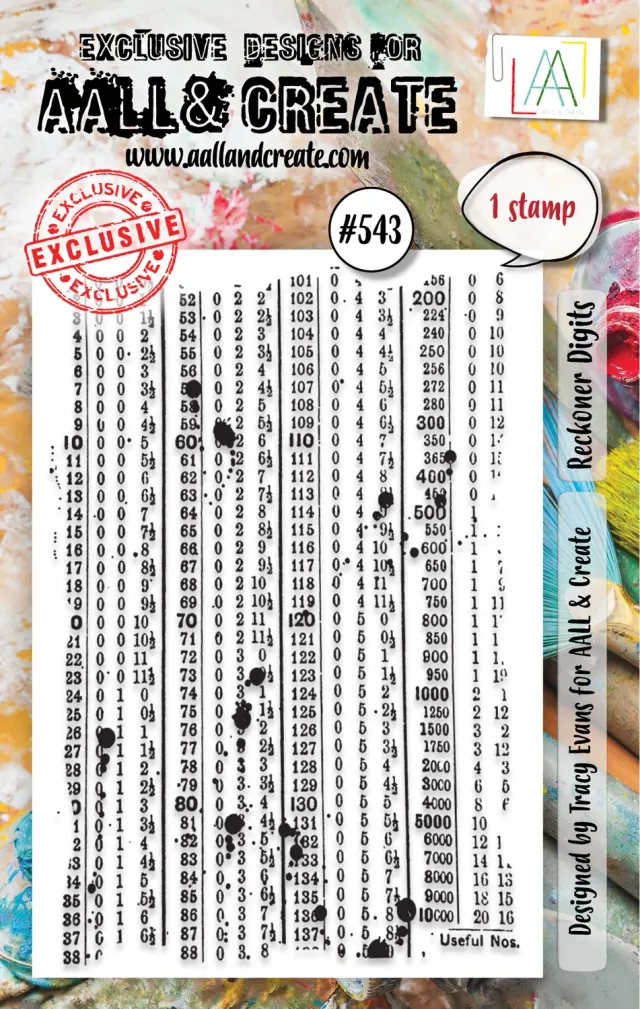 AALL and Create 543 Reckoner Digits Stempelset A7 Zahlen