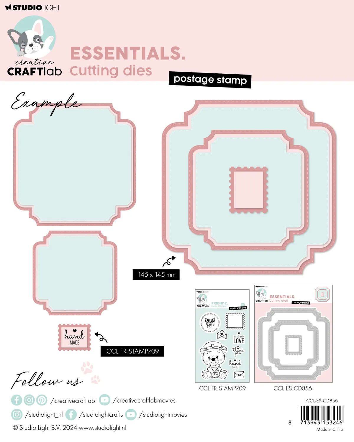 Creative Craftlab Essentials Postage Stamp Stanzschablone