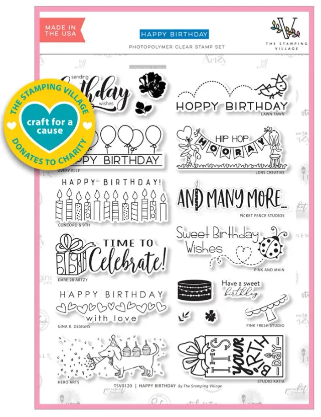 Lawn Fawn Happy Birthday Clear Stamps Stempelset Geburtstag