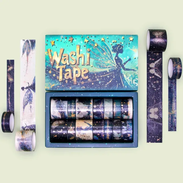 Ieebee Fairy Washi Tape Set 14 Rollen gold Sterne