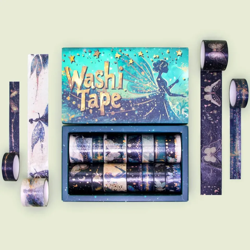 Ieebee Fairy Washi Tape Set 14 Rollen gold Sterne