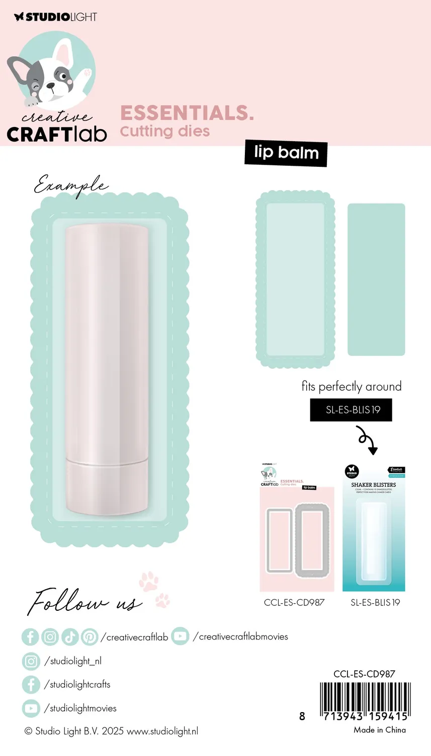 StudioLight Creative Craftlab Essentials Stanzschablone Lip Balm