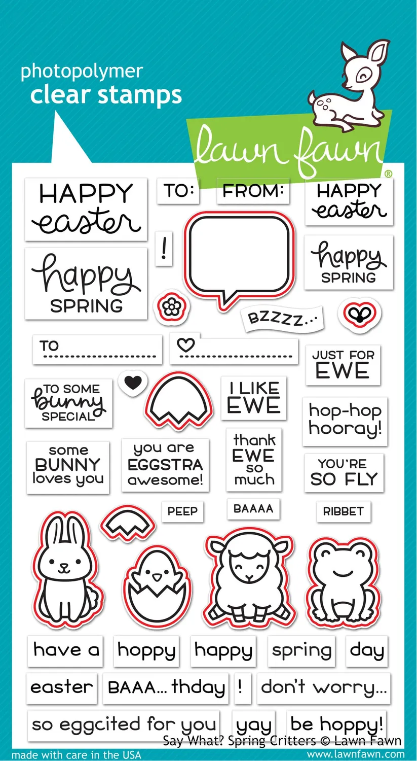 Lawn Fawn Say What? Spring Critters LF2229 Stanzschablonen