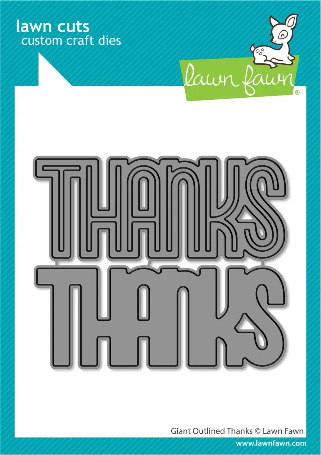 Lawn Fawn Lawn Cuts Giant Outlined Thanks Stanze Danke