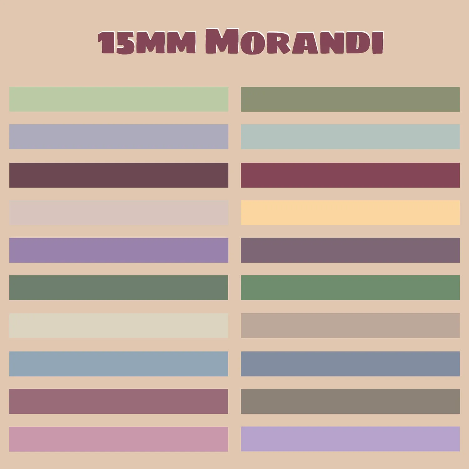 Ieebee Morandi Washi Tape 20 Rollen uni matt