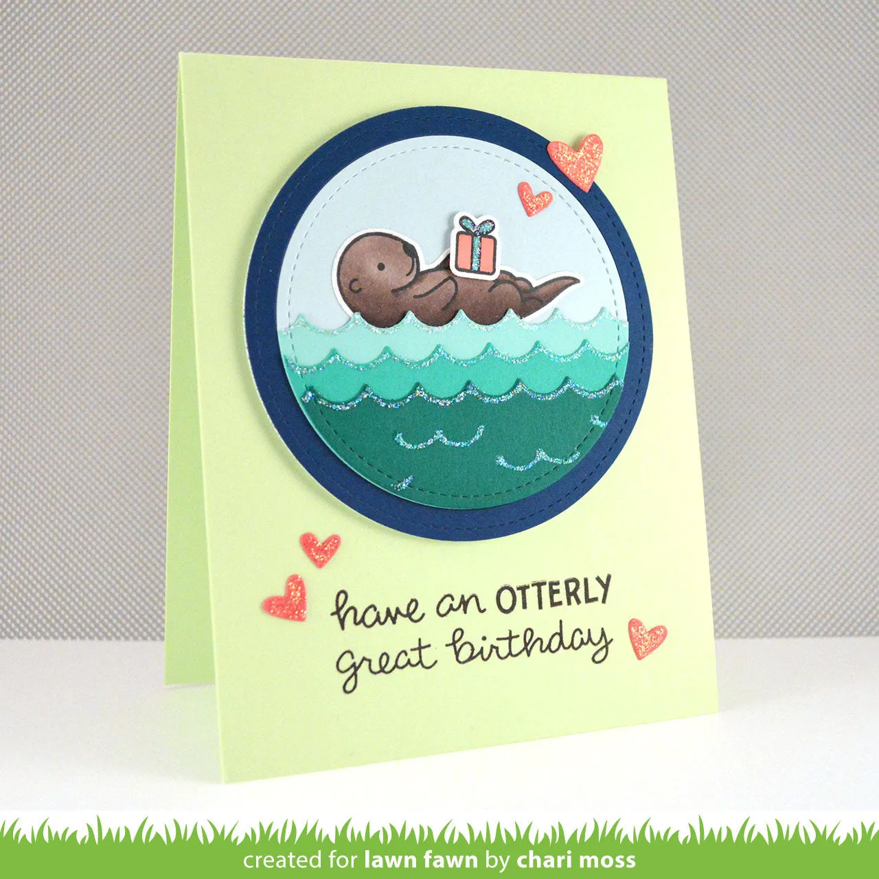 Lawn Fawn Year Five Stempelset Otter Geburtstag Mini