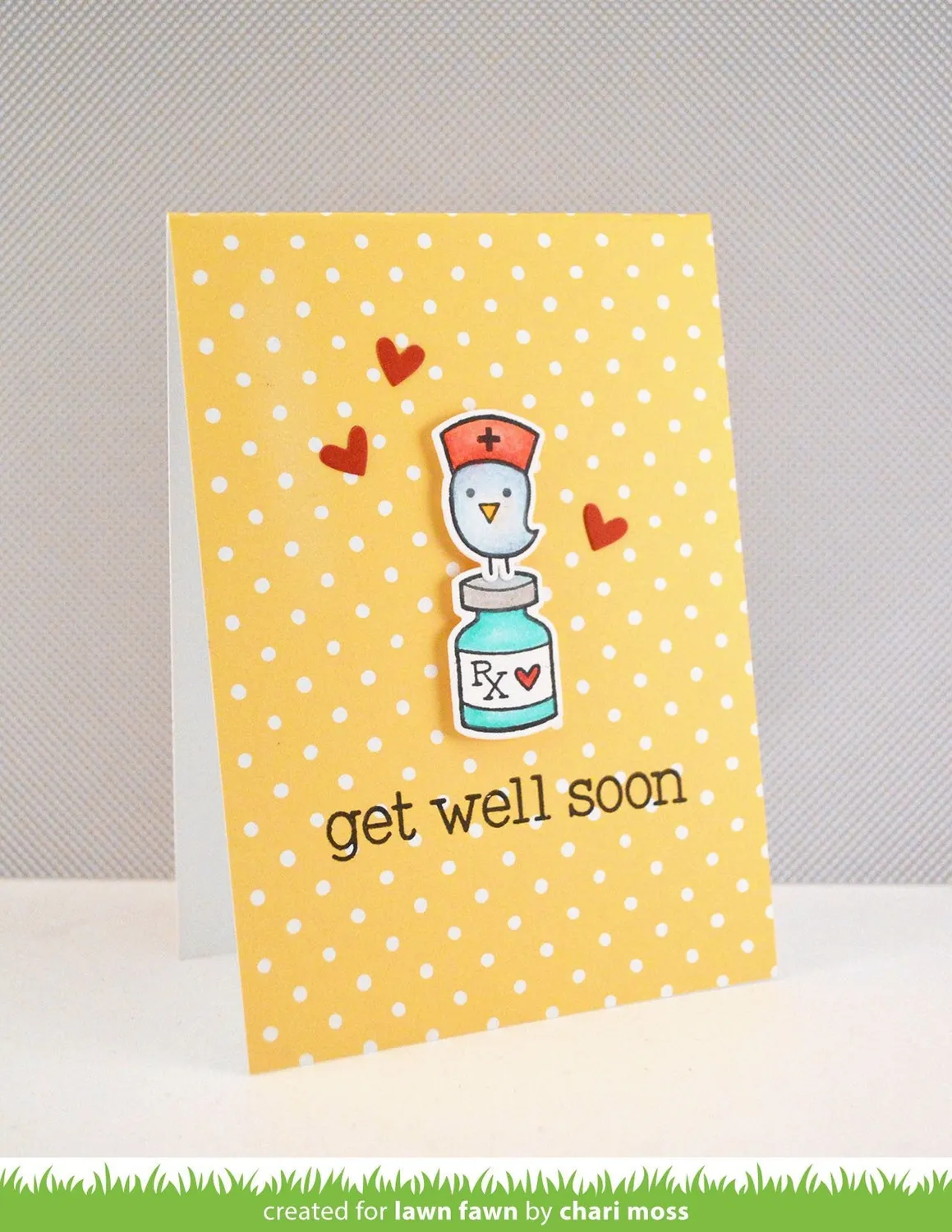 Lawn Fawn Get Well Soon LF682 Stempelset Gute Besserung