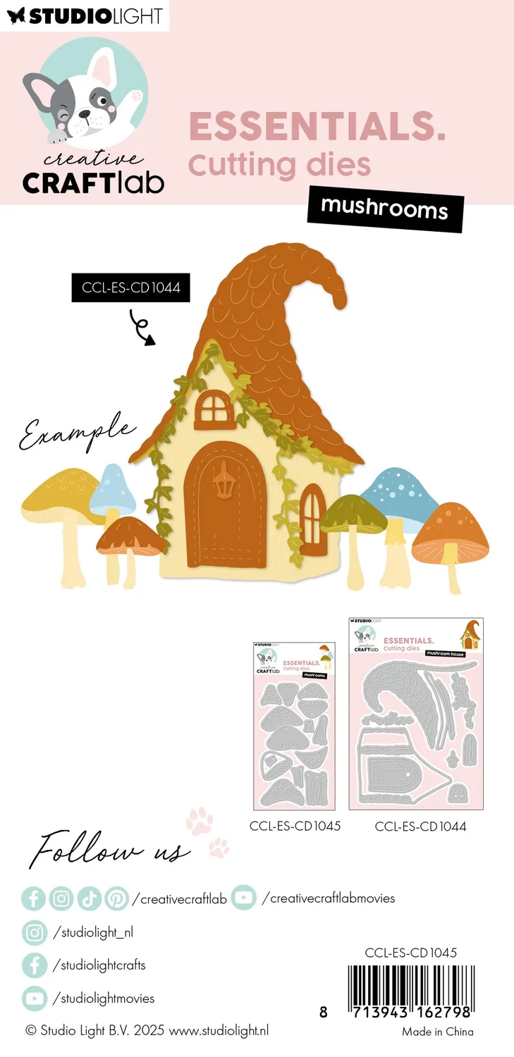 StudioLight Creative Craftlab Essentials Stanzschablone Mushrooms Pilze