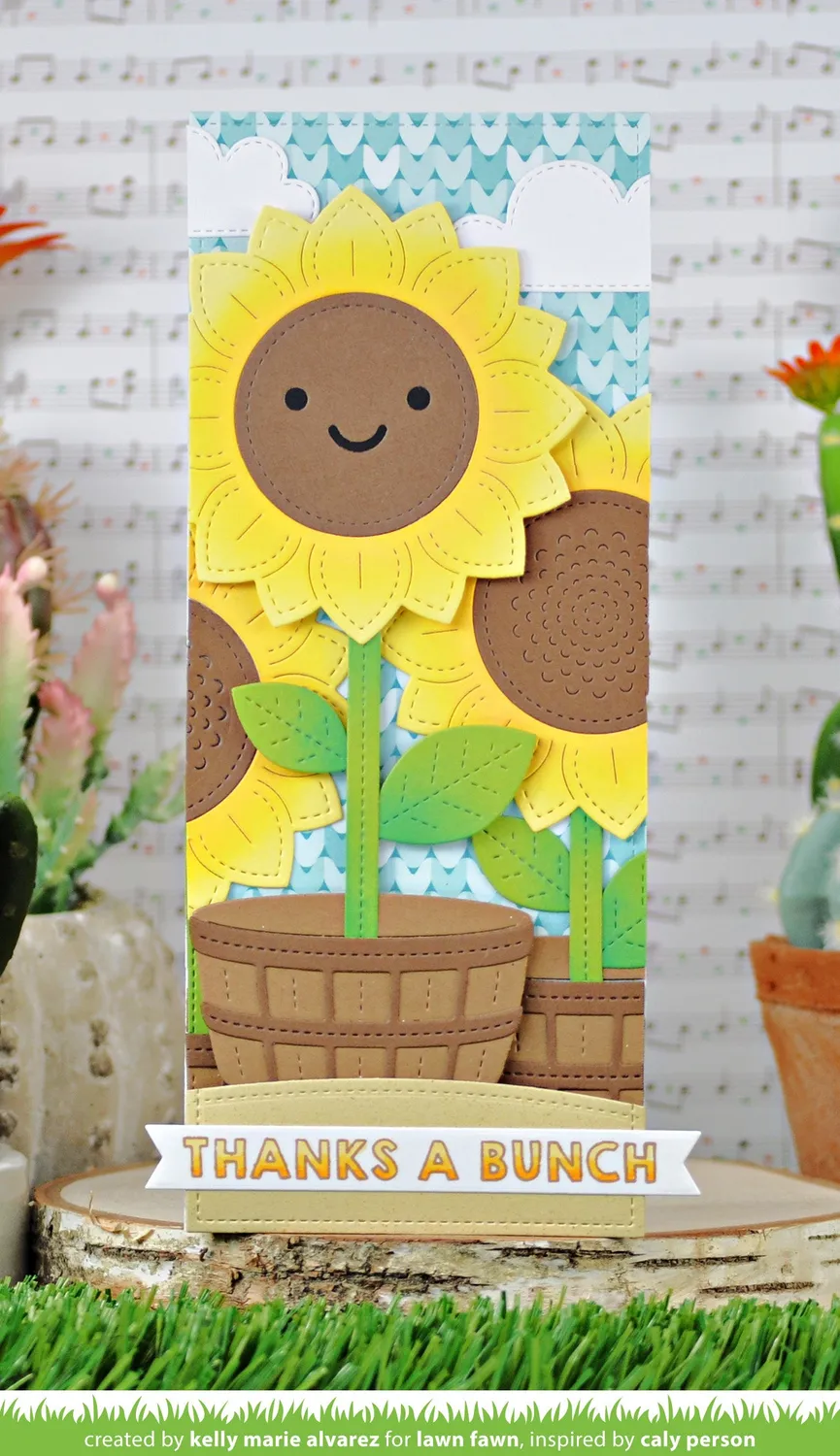 Lawn Fawn Magic Iris Sunflower Add-On Stanzen Sonnenblume
