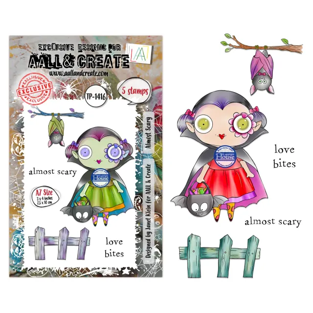 AALL and Create TP-1416 Almost Scary Stempelset A7 Halloween