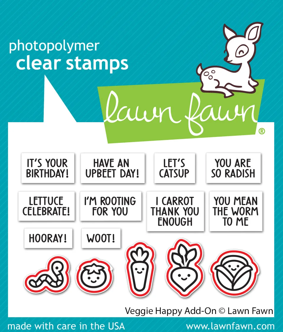Lawn Fawn Veggie Happy Add-On LF3343 Stanzen Gemüse