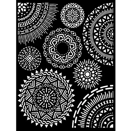 Stamperia Savana Tribal Circles dicke Schablone 20x25