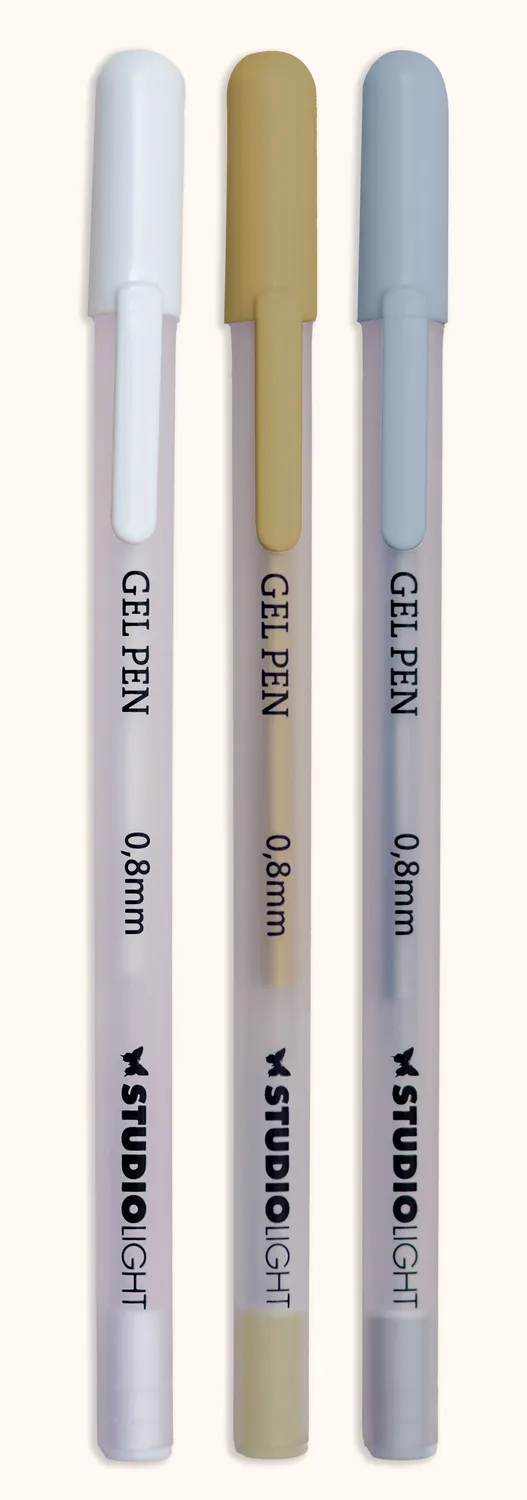 StudioLight Essentials Gelstifte Weiß Gold Silber 0,8 mm