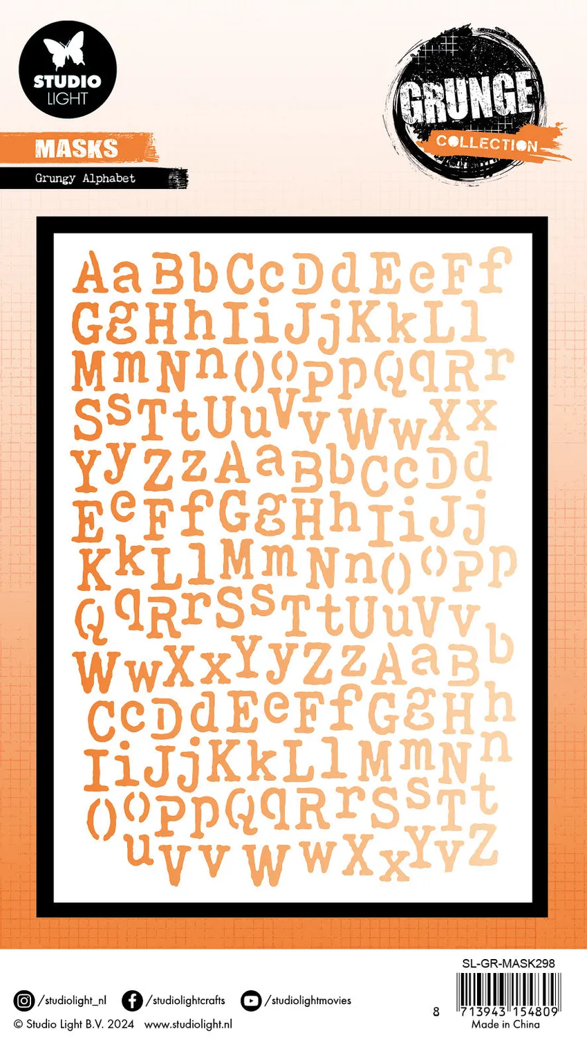 StudioLight Grunge Collection Grungy Alphabet Schablone