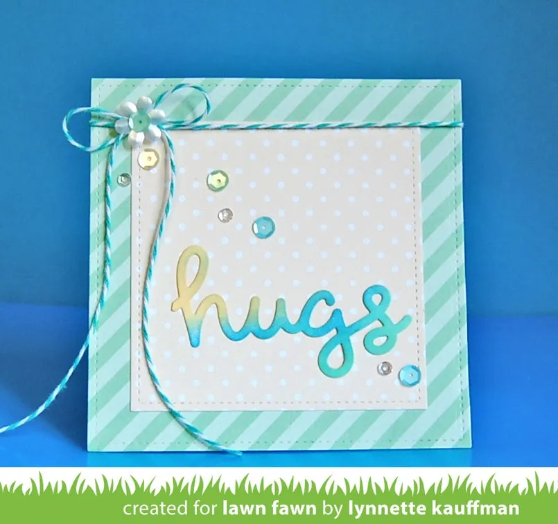 Lawn Fawn Scripty Hugs Stanzschablone Schriftzug
