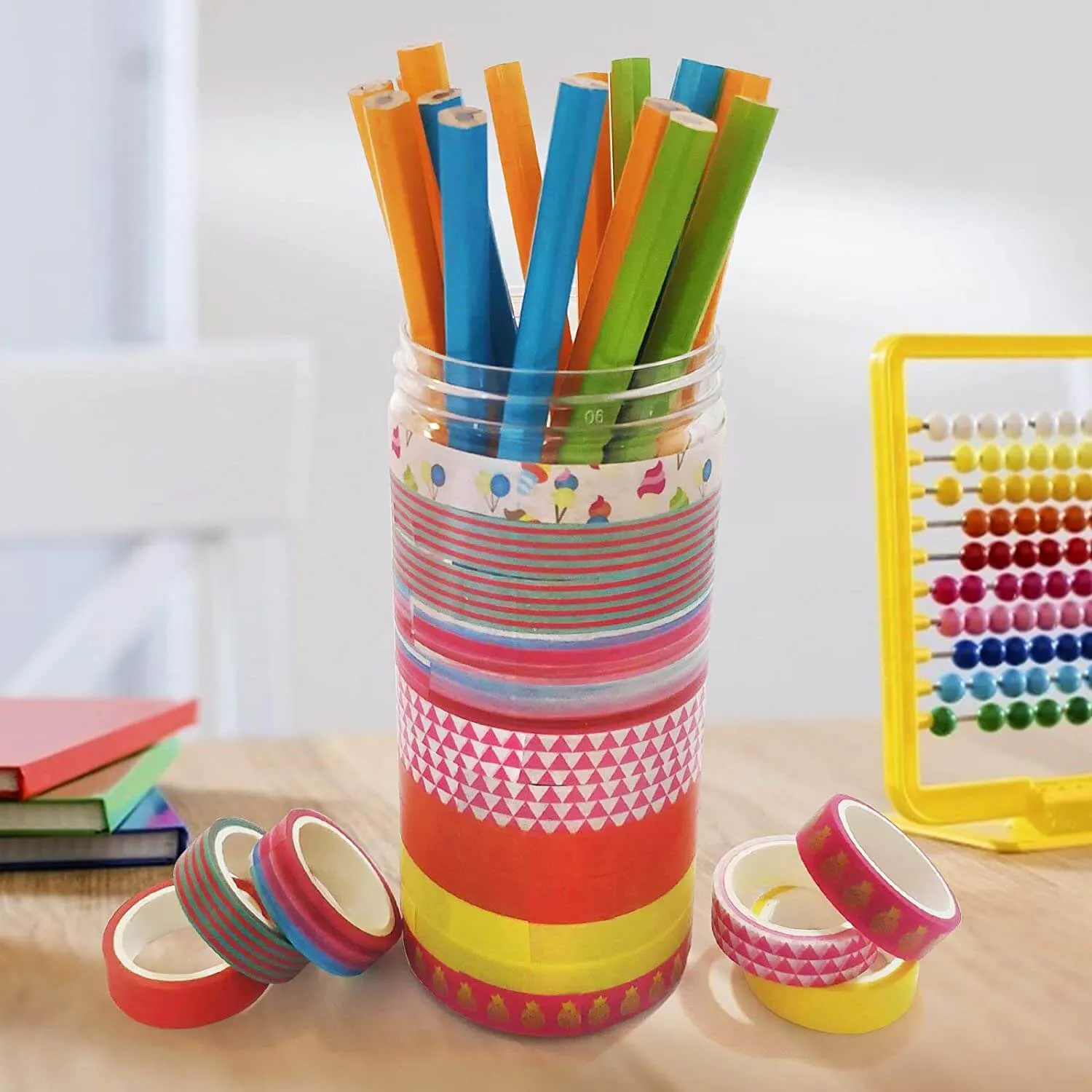 Ieebee Mixed Pattern Washi-Tape 30 Rollen Karo Streifen