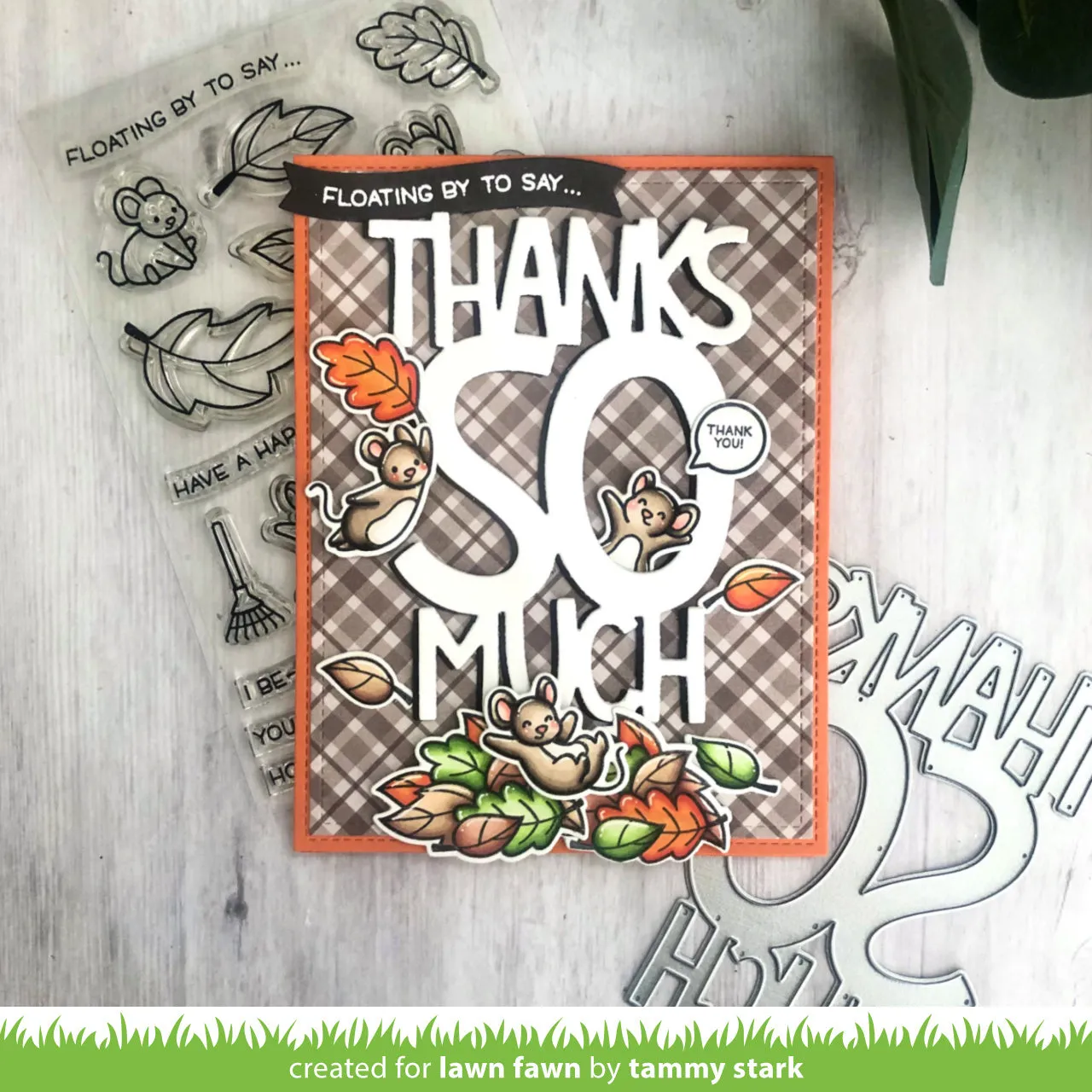Lawn Fawn Lawn Cuts Giant Thanks So Much Stanze Danke