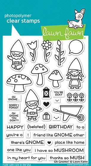 Lawn Fawn Oh Gnome LF1880 Clear Stamps Gnome Geburtstag